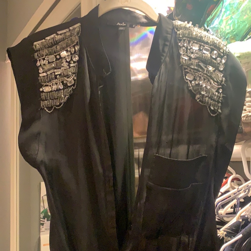 Black Elegant onesie silk romper